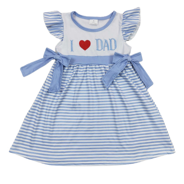 I Love Dad Embroidered Dress