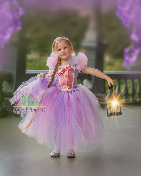 Deluxe Long Haired Princess Tutu Dress