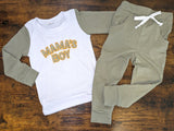 Embroidered Mama's Kids Pants Sets