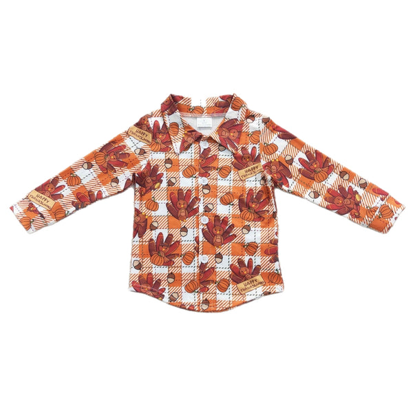 Plaid Turkey Button Up