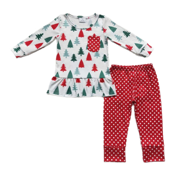 Conjunto de pantalones de árbol de Navidad