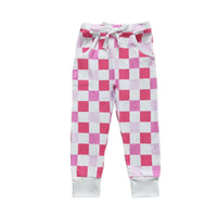 Pink Checkered Joggers