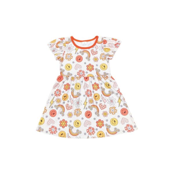 Neutrales Smiley-Kleid