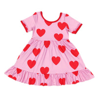 Vestido Corazones Rojos