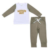 Embroidered Mama's Kids Pants Sets