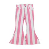 Light Pink & Blue Striped Flares