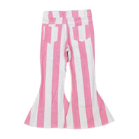 Light Pink & Blue Striped Flares