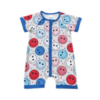 Patriotic Smiley Romper