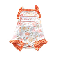 Conjuntos Mamá's Niña Floral Naranja