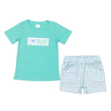 Mint Embroidered Daddy Sets