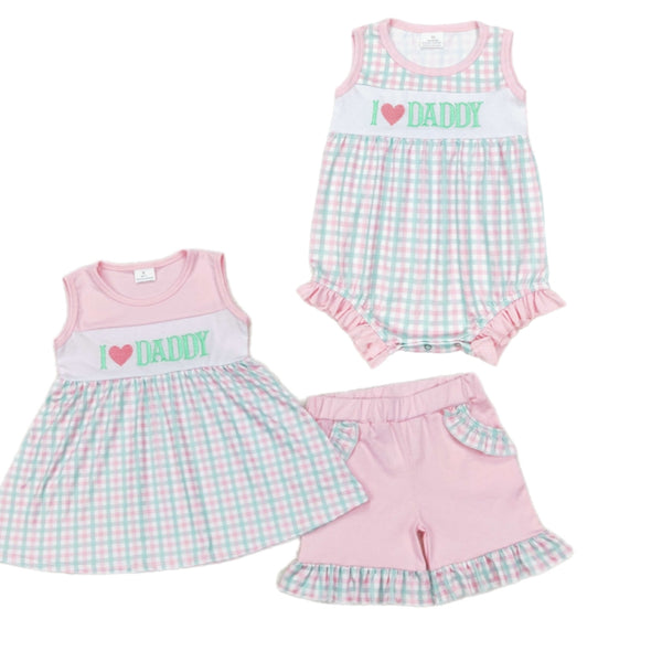 Pink Embroidered Daddy Sets