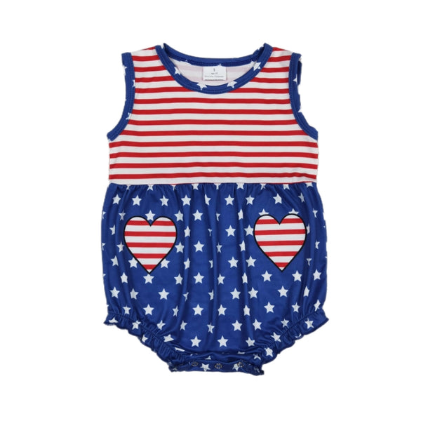 Flag Heart Romper