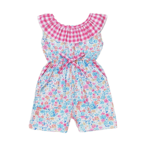 Gingham Floral Romper