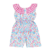 Gingham Floral Romper