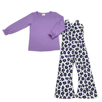 Purple Leopard Overall Set