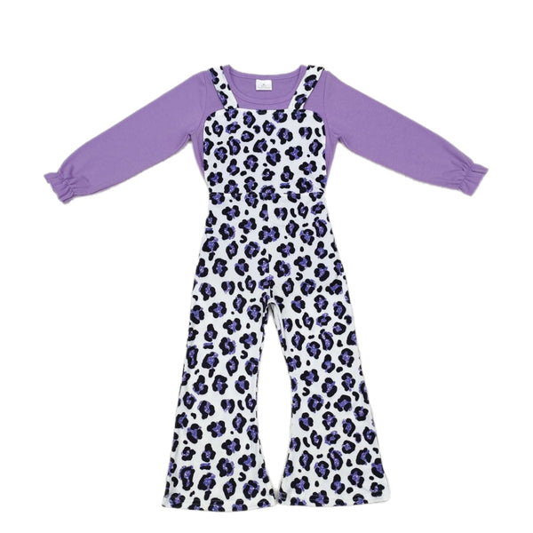 Purple Leopard Overall Set