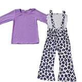 Purple Leopard Overall Set