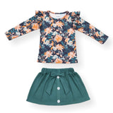 Fall Floral Skirt Sets