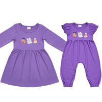 Purple Embroidered Ghost Sets