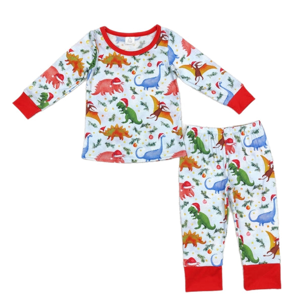 Christmas Dinos Pajamas (bamboo blend)