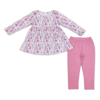 Pink Christmas Pants Set