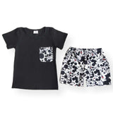 Black & White Mouse Shorts Sets