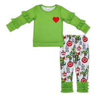 Ruffle Green Christmas Set