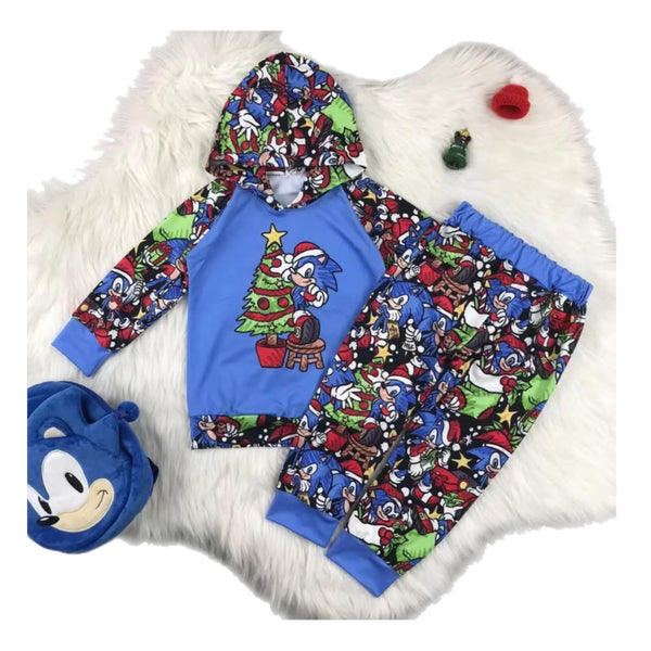 Christmas Hedgehog Hoodie Set