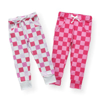 Pink Checkered Joggers