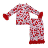 Boa Trimmed Valentine Pajamas