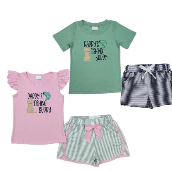 Embroidered Daddy's Fishing Buddy Sets