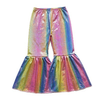 Shiny Rainbow Bell Bottoms