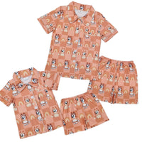 Mommy & Me Tan Dog Pajamas