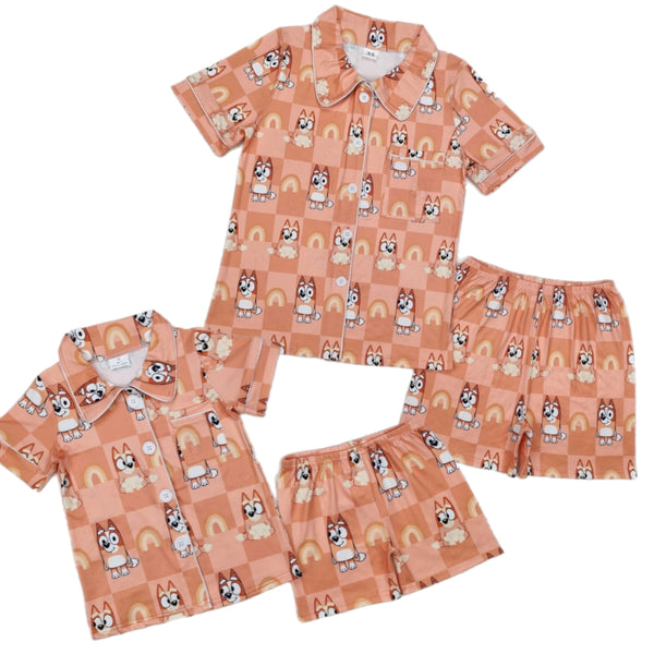Mommy & Me Tan Dog Pajamas