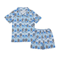 Mommy & Me Blue Dog Pajamas