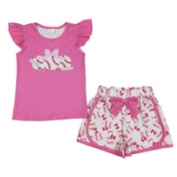 Baseball Coquette Shorts Set