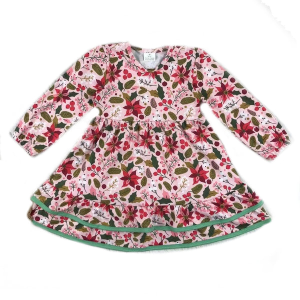 Classic Christmas Floral Dress