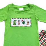 Embroidered Green Guy Rompers