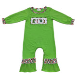 Embroidered Green Guy Rompers