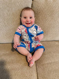 Patriotic Smiley Romper