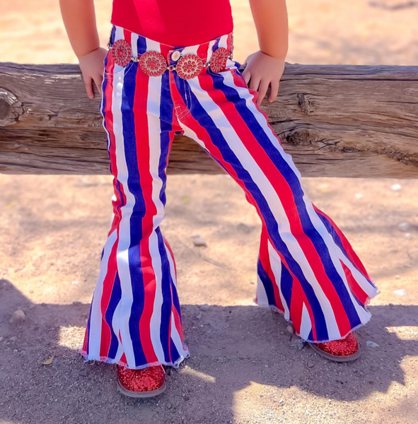 Patriotic Striped Flares