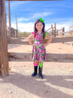 Pink & Green Twirl Dress