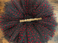 Black Valentine Hearts Tutu