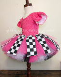 Pink Checkered Flag Tutu