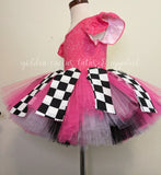 Pink Checkered Flag Tutu