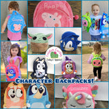 Character backpacks Pre-Order