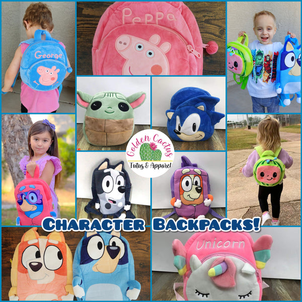 Character backpacks Pre-Order