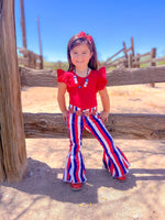 Patriotic Striped Flares