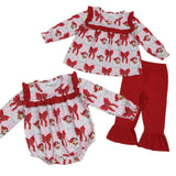 Red Santa Ruffle Sets