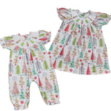 Smocked Christmas Tree Sets